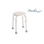 SEDILE ROTONDO PER DOCCIA CON SEDUTA IN PE (Polietilene) - Dimensioni L:35 x P:35 cm - ALTEZZA REGOLABILE H:36÷53.5 - Seduta Ø 31 cm - Portata max 110 kg