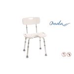 SEDILE PER DOCCIA CON SEDUTA AD U IN HDPE (Polietilene) CON SCHIENALE - ALTEZZA REGOLABILE
