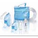 KIT COMPLETO 6 ACCESSORI IN BUSTA per aerosol: 1 boccaglio, 1 maschera adulti,  1 maschera bambini, 1 forcella nasale, 1 ampolla, 1 tubo con raccordi