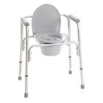 COMODA CON BRACCIOLI E PUNTALI ANTISCIVOLO CON SECCHIO - 4 FUNZIONI - REGOLABILE IN ALTEZZA da 45 a 55 cm - Dimensioni unità: 65 x 46 x 66÷76 cm - Portata max: 130 kg