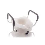 RIALZO PER WATER CON BLOCCO CENTRALE E BRACCIOLI - ALTEZZA 13 cm - BORDO INFERIORI INSERIMENTO WC 23,5x27,5 cm - DIMENSIONI 52x43x38 - ALTEZZA BRACCIOLO 20cm - PORTATA 110kg - FACILITA LA POSTURA CORRETTA - PESO 2,5 kg