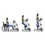 STRUZZO -  Veicolo standing che consente all'utente di assumere e mantenere la postura eretta e di muoversi in ambienti interni in autonomia. Dotato di trazione elettrica a due motori che permette la mobilità autonoma con guida assistita da joystick.