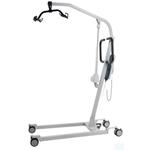 NOLEGGIO SOLLEVAMALATI ELETTRICO (Portata max 160 kg) ATTUATORE LINAK - STRUTTURA IN ACCIAIO VERNICIATO - RUOTE PIROETTANTI (2 con freno) - BASE REGOLABILE IN LARGHEZZA - PULSANTE PER STOP DI EMERGENZA