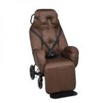 POLTRONA GERIATRICA ELYSEE N - SEDUTA 44cm - con poggiagambe ad elevazione manuale - sedile reclinabile - cintura di contenimento - freni con pedali accessibili da 3 lati - rivestimenti sfoderabili e lavabili a 30°.