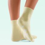 SCALDAPIEDI - TAGLIA S - COLOR BIANCO - CLIMACare® - Una composizione lana-angora molto calda e resistente. Ideale in caso di disturbi del sonno a causa di piedi freddi. Inserti antiscivolo per camminare sicurI