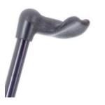 BASTONE REGOLABILE IN ALLUMINIO CON MANICO ANATOMICO DESTRO - ALTEZZA REGOLABILE 77,5-100cm - PORTATA MAX 110kg - CON  PUNTALI ANTISCIVOLO