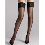 CALZA AUTOREGGENTE 140 (Nero) - TAGLIA II (S) - (Peso 50-60Kg) - Supporto classe III (Forte) - Calza autoreggente con bordo in pizzo, forma anatomica,  lavorazione particolare sul tallone e sulla punta
