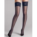 CALZA AUTOREGGENTE 140 (Blu notte) - TAGLIA II (S) - (Peso 50 - 60kg)  - Supporto classe III (Forte) - Calza autoreggente con bordo in pizzo, forma anatomica,  lavorazione particolare sul tallone e sulla punta