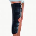 STECCA IMMOBILIZZANTE CON APERTURA PER ROTULA - FLESSIONE 0° - 45 CM lunghezza stecca - Ortesi per il ginocchio -  Rivestita internamente con tessuto in spugna per il massimo confort - 