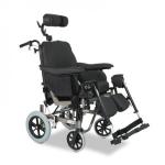 CARROZZINA BASCULANTE IDSOFT EVOlution da transito - seduta 49/54 cm - Port. Max 140 KG - Carrozzina con seduta basculante - schienale inclinabile (da 90° a 120°) e regolabile in altezza, appoggia testa multiregolabile e con traslazione laterale: