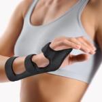 BORT ManuCarpal® Ortesi - SINISTRA TG.S (Circonf. polso 15 - 17 cm) - NERO - Ortesi mano-polso palmare sagomabile termoplasticamente - Struttura extra leggera - Lavabile