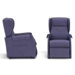EASY - POLTRONA RELAX - 2 MOTORI - LIFT -  SCHIENALE CON ORECCHIE - PEDIERA ESTENSIBILE - FUNZIONE LETTO - ROLLER SYSTEM