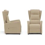 VELVET - POLTRONA RELAX - 2 MOTORI - LIFT -  SCHIENALE CON ORECCHIE - PEDIERA ESTENSIBILE - FUNZIONE LETTO - ROLLER SYSTEM