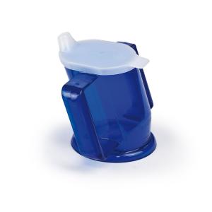 TAZZA INCLINATA ED ERGONOMICA (Rosso) CON DOPPIO MANICO E TAPPO - BECCUCCIO PER LA SUZIONE - MODELLO HandyCup - 237ml