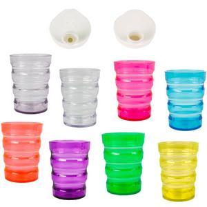 BICCHIERE SAGOMATO (Arancione) ANTISCIVOLO ED ERGONOMICO da 200 ml - MODELLO SURE-GRIP -