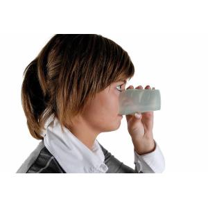 TAZZA INCLINATA ED ERGONOMICA (Rosso) CON DOPPIO MANICO E TAPPO - BECCUCCIO PER LA SUZIONE - MODELLO HandyCup - 237ml