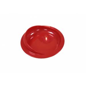 PIATTO CON BORDO RIALZATO (Rosso) E BASE ANTISCIVOLO A VENTOSA - MODELLO AVEL
