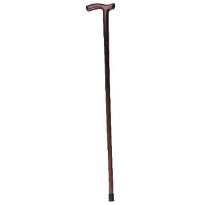 BASTONE (M) IN LEGNO DI FAGGIO NATURALE CON MANICO A "T" - lunghezza 92 cm - DA UOMO