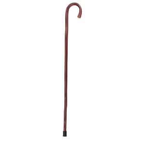 BASTONE (M) IN LEGNO DI CASTAGNO NATURALE CON MANICO CURVO - lughezza 92 cm - DA UOMO