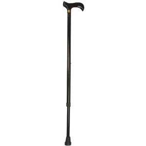 BASTONE REGOLABILE (Alluminio) CON MANICO DERBY - ALTEZZA REGOLABILE 79-102cm - PORTATA MAX 110kg - CON IMPUGNATURA IN LEGNO E PUNTALI ANTISCIVOLO - IN ALLUMINIO