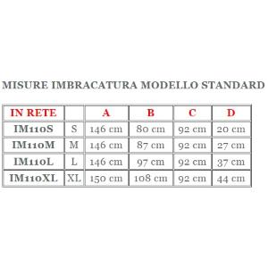 Imbracatura standard in rete (Taglia L) per sollevamalati CON POGGIATESTA (Portata max 250 kg) - Testata da istituto accreditato nel rispetto dei requisiti previsti dalla norma tecnica UNI EN ISO 10535.