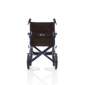 CARROZZINA GO UP CON SEDUTA 43 cm - DA TRANSITO E CON FRENO OPERATORE - IN ACCIAIO A DOPPIA CROCIERA E PORTATA DI 150 Kg - RUOTE POSTERIORI IN PU - PEDANE REGOLABILI - SCHIENALE RECLINABILE E BRACCIOLI RIBALTABILI - PESO 17,5 Kg