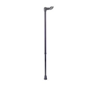 BASTONE REGOLABILE IN ALLUMINIO CON MANICO ANATOMICO DESTRO - ALTEZZA REGOLABILE 77,5-100cm - PORTATA MAX 110kg - CON  PUNTALI ANTISCIVOLO