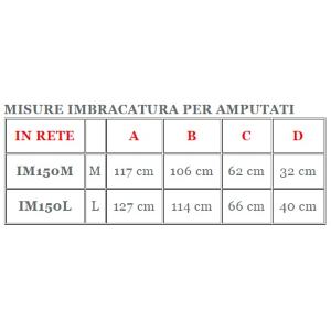 IMBRACATURA SOLLEVAPERSONE PER AMPUTATI IN TELA (TAGLIA L) SENZA POGGIATESTA (Portata max 250 kg) - In tessuto denominato Slipstex, 100% poliestere - Testata da istituto accreditato nel rispetto dei requisiti previsti dalla norma tecnica UNI EN ISO 10535.