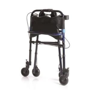 ROLLATOR PIEGHEVOLE IN ALLUMINIO VERNICIATO DA INTERNO – CON 2 LEVE – 2 RUOTE PIROETTANTI CON BLOCCO – 2 RUOTE FISSE CON FRENI - CON IMPUGNATURE IMBOTTITE ANATOMICHE - REGOLABILE IN ALTEZZA OGNI 2,5 CM - SEDILE RIBALTABILE 