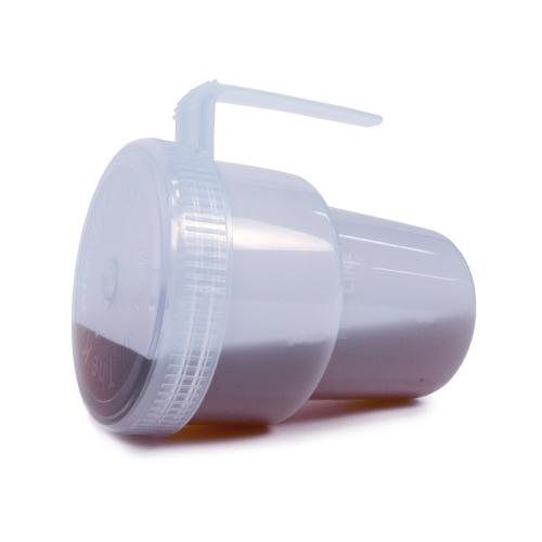 BICCHIERE CON COPERCHIO ANTI PERDITE E FORO PER CANNUCCIA ADATTO PER LIQUIDI SIA CALDI CHE FREDDI - 207ml