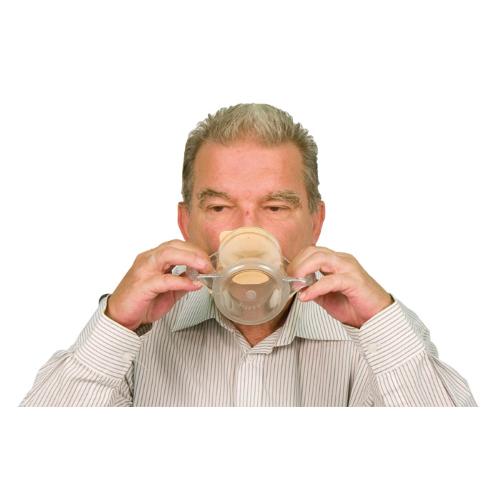 BICCHIERE CON DUE MANICI ERGONOMICI E COPERCHIO CON BECCUCCIO