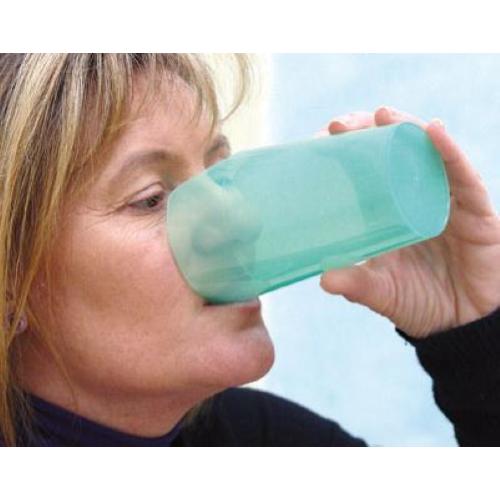 BICCHIERE SAGOMATO (240 ml) CON SCANALATURA PER NASO - MODELLO NOSEY GREEN -