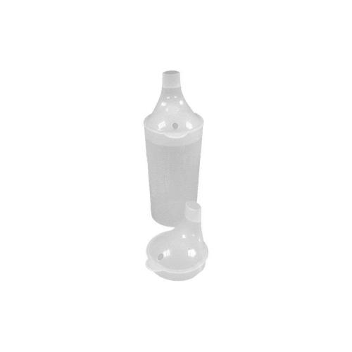 BICCHIERE VITILITY (Trasparente) CON 2 TAPPI DOSATORI CON BECCUCCIO (GRANDE PER LIQUIDI DENSI E PICCOLO PER GLI ALTRI) - 250ml