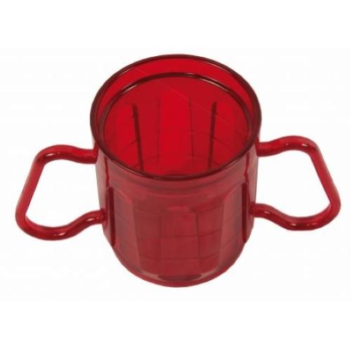 BICCHIERE (Rosso) CON DUE MANICI ASPORTABILI - 340 ml