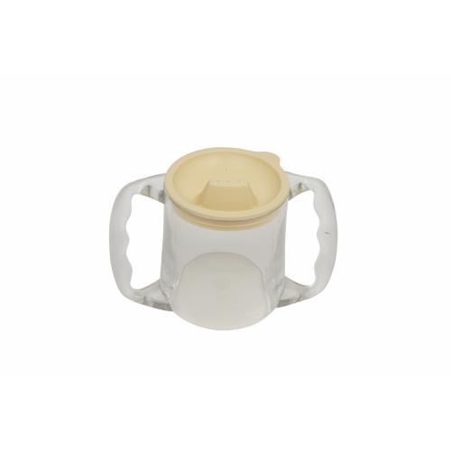 BICCHIERE CON DUE MANICI ERGONOMICI E COPERCHIO CON BECCUCCIO