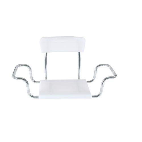 SEDILE PER VASCA DA BAGNO CON SEDUTA IN MOPLEN E SCHIENALE - REGOLABILE IN LARGHEZZA