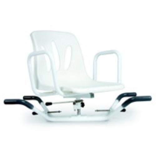 SEDILE GIREVOLE PER VASCA CON SEDUTA IN PP (Polipropilene) E BATTUTE LATERALI DI SICUREZZA - PORTATA FINO: 120 Kg