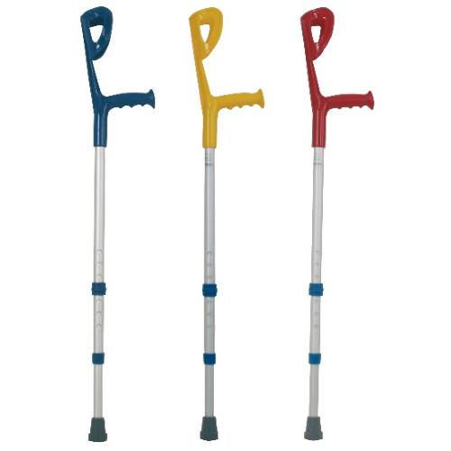 STAMPELLA AVAMBRACCIO (Giallo) PER BAMBINI IN ALLUMINIO - IMPUGNATURA ANTISCIVOLO E POMELLO RIFRANGENTE SUL FRONTE