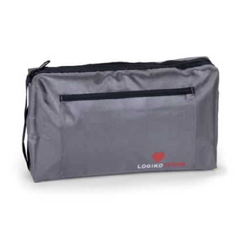 SFIGMOMANOMETRO AD ANEROIDE MODELLO PALMARE CON 2 TUBI E VALVOLA DI RILASCIO A BOTTONE - BRACCIALE IN NYLON CON CHIUSURA A VELCRO