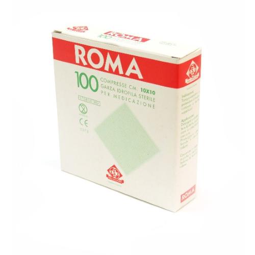 COMPRESSE DI GARZA DI PURO COTONE - STERILI - MISURE 10x10 cm - CONFEZIONE DA 100 GARZE 