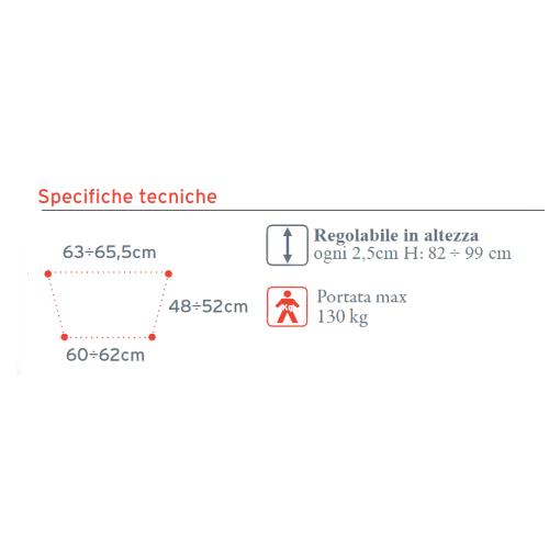 DEAMBULATORE PIEGHEVOLE CON 2 RUOTE PIROETTANTI AUTOBLOCCANTI - ALTEZZA REGOLABILE 82-99 cm - PORTATA MAX 130 kg - 2 RUOTE PIROETTANTI E 2 PUNTALI - MANOPOLE IMBOTTITE - CON PULSANTE - IN ALLUMINIO