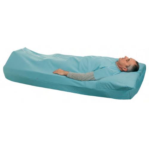 LENZUOLA PIGIAMA CONTENITIVO MANICA CORTA (adatto per letti singoli) IN POLIESTERE INDEFORMABILE E DI LUNGA DURATA - STUDIATO PER EVITARE CHE IL PAZIENTE POSSA ACCEDERE A PANNOLONI O SONDE - CONSENTE IL MOVIMENTO ED I CAMBI POSTURALI