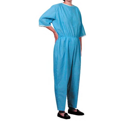 SIBARI TUTA/PIGIAMA (L - 50/52) IN JERSEY - MANICA LUNGA - CERNIERA POSTERIORE - A PROTEZIONE TOTALE PER ANZIANI E PORTATORI DI HANDICAP