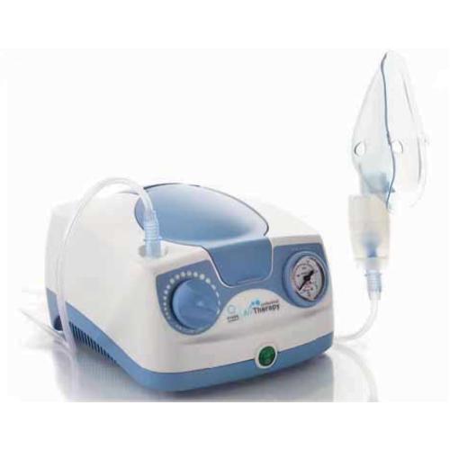 AIR THERAPY - APPARECCHIO PER AEROSOL TERAPIA PROFESSIONALE - A PISTONE CON CASSA IN ABS - SILENZIOSO, PRATICO E SEMPLICE DA UTILIZZARE - AMPIO VANO PER ACCESSORI E FARMACI