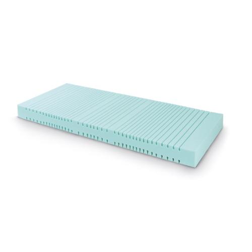 MATERASSO IN POLIURETANO ESPANSO VENTILATO - 1 SEZIONE (120 x 190 cm) (H. 14 cm) - IGNIFUGO - NON FODERATO - LAVORAZIONE OVOIDALE E UTILIZZABILE SU ENTRAMBI I LATI