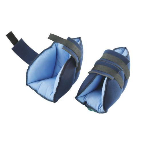 TALLONIERA/GOMITIERA (Paio) IMBOTTITA A CUFFIA IN COTONE 100%, IMBOTTITURA FIOCCO DI POLIESTERE - CHIUSURA CON VELCRO - LAVABILE - INDICATA NELLA PREVENZIONE DELLE PIAGHE DA DECUBITO AI GOMITI ED AI TALLONI NEI LUNGODEGENTI