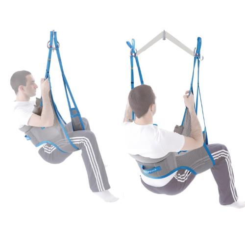 Imbracatura da toilette in rete (Taglia S) per sollevamalati - SENZA POGGIATESTA - (Portata max 250 kg) - Testata da istituto accreditato nel rispetto dei requisiti previsti dalla norma tecnica UNI EN ISO 10535.