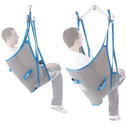 IMBRACATURA SOLLEVAPERSONE PER AMPUTATI IN TELA (TAGLIA M) SENZA POGGIATESTA (Portata max 250 kg) - In tessuto denominato Slipstex, 100% poliestere - Testata da istituto accreditato nel rispetto dei requisiti previsti dalla norma tecnica UNI EN ISO 10535.