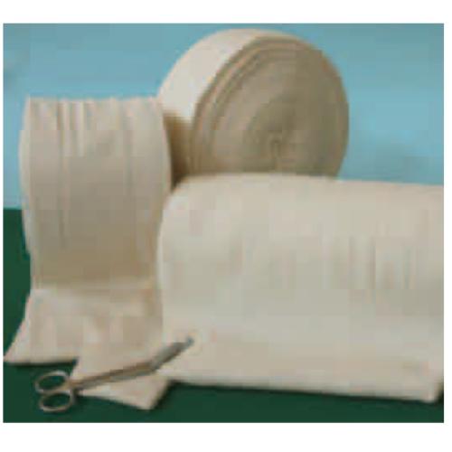 PRONTOTUBE (6 x 1 kg cm) MAGLIA TUBOLARE IN PURO COTONE (Colore Ecru' - Rotolo da 46,6 m ca.) ANALLERGICA, MORBIDA, TRASPIRANTE ED IDROREPELLENTE - PER LA PROTEZIONE CUTANEA DA APPARECCHI GESSATI - INDICATO IN BENDAGGI GENERICI DI COPERTURA