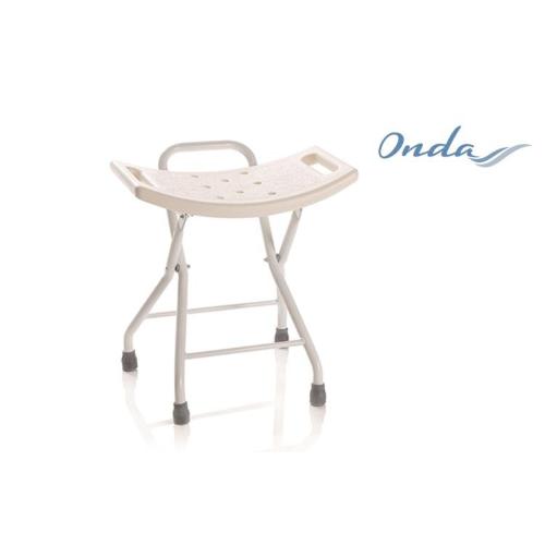 SEDILE PIEGHEVOLE PER DOCCIA CON SEDUTA IN POLIETILENE - STRUTTURA IN ACCIAIO VERNICIATO - SEDUTA CON MANIGLIE - Dimensioni L:49 x P:35 x H:47 cm - Seduta L:49 x P:29 cm - Portata max 110 kg